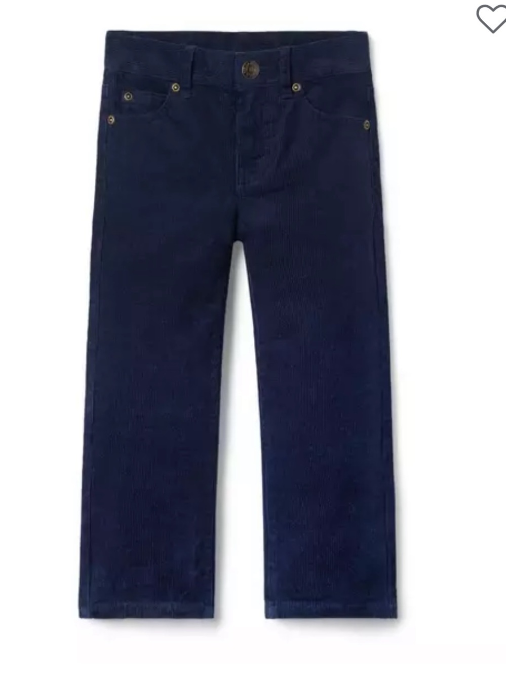Kids Navy Corduroy Straight-Leg Bottoms